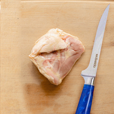 How to debone chicken thighs with the Tengoku bonning knife
