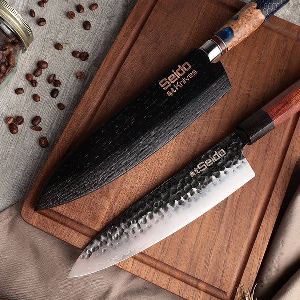 SAYA Knife Sheath on Gyuto chef knife