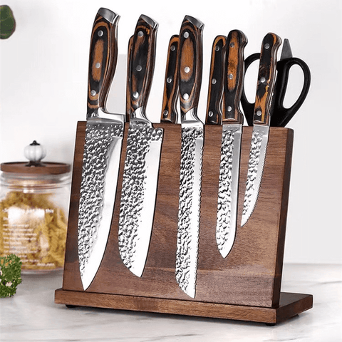 Magnetic knife holder to safely secure your knives