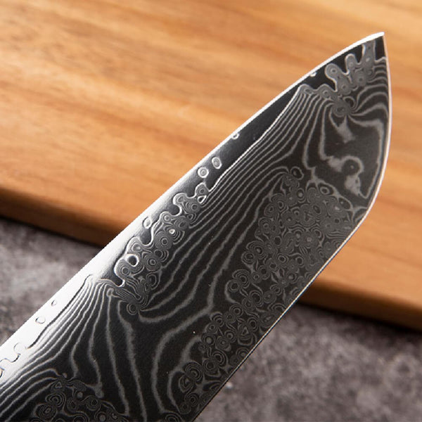 Meisai Santoku knife blade detail