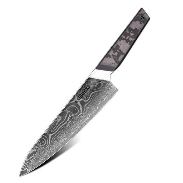 Camouflauge Damascus Chef Knife