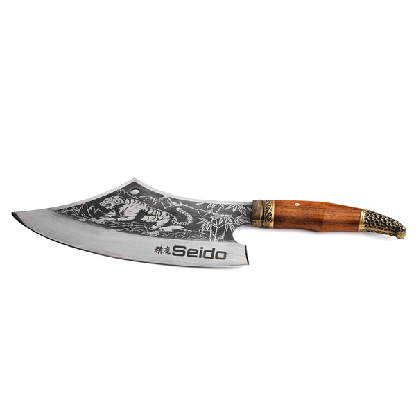 SEIDO Knives - Tora Tsuki Cleaver Knife white background