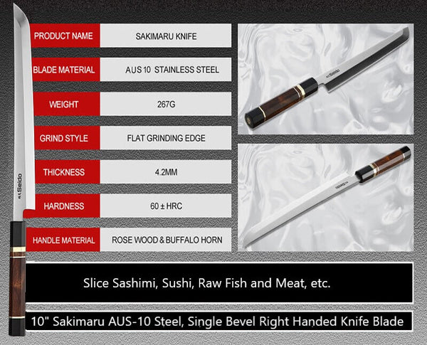 seido knives Japanese Sakimaru knife product details