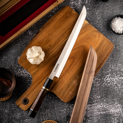 Yanagiba knife for cutting Sashimi