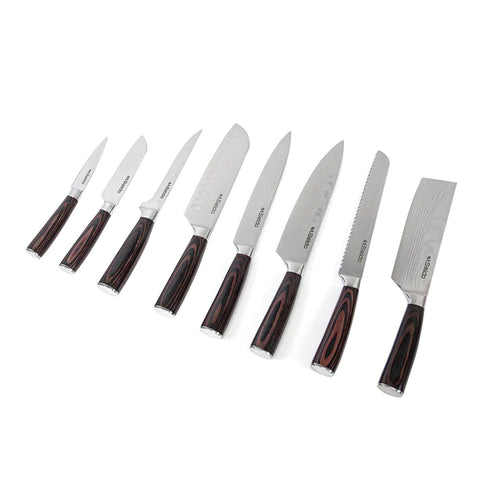 8-Piece Stainless Steel Japanese Master Chef Knife Set
