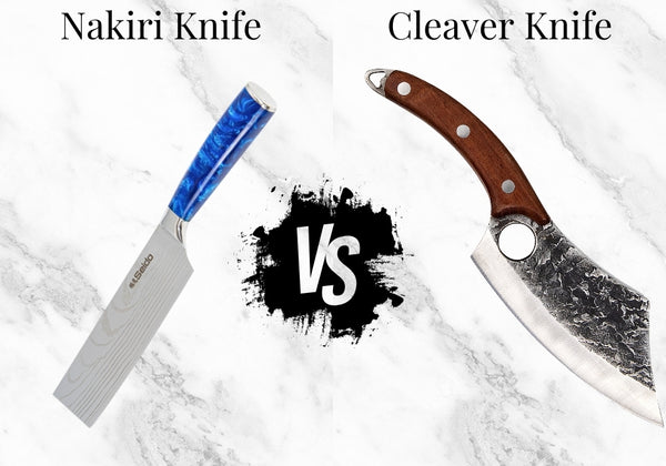 The difference between cleaver and nakiri knife