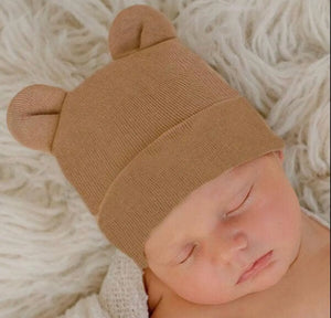 Tan Bear New Born Hat - Abbies Place