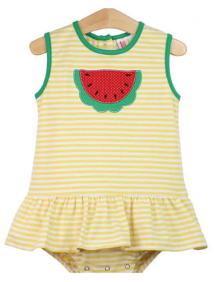 Watermelon Applique Girl Romper - Abbies Place
