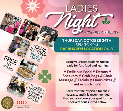 Barrhaven Ladies Night October 24th Natural Food Pantry Online