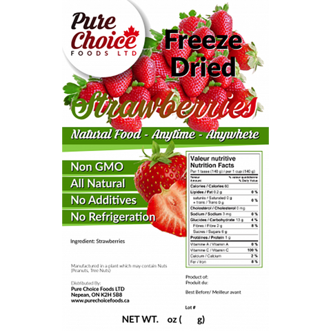 Pure Choice Freeze Dried Strawberries Natural Food Pantry