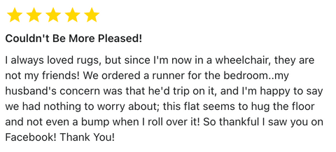 Customer Review - 5 stars for wheelchair use