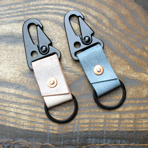 Leather Keychain, With Snap Hook or Japanese Fish Hook -  Canada