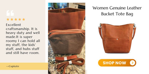 leather bucket tote bag