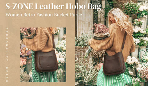 genuine leather hobo bag