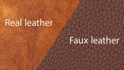 real leather and faux leather