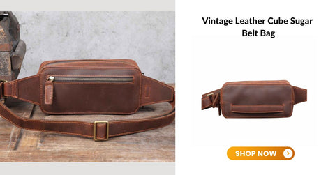 leather belt bag for men