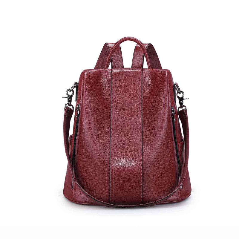 Antitheft Soft Leather Women Backpack – S-ZONE