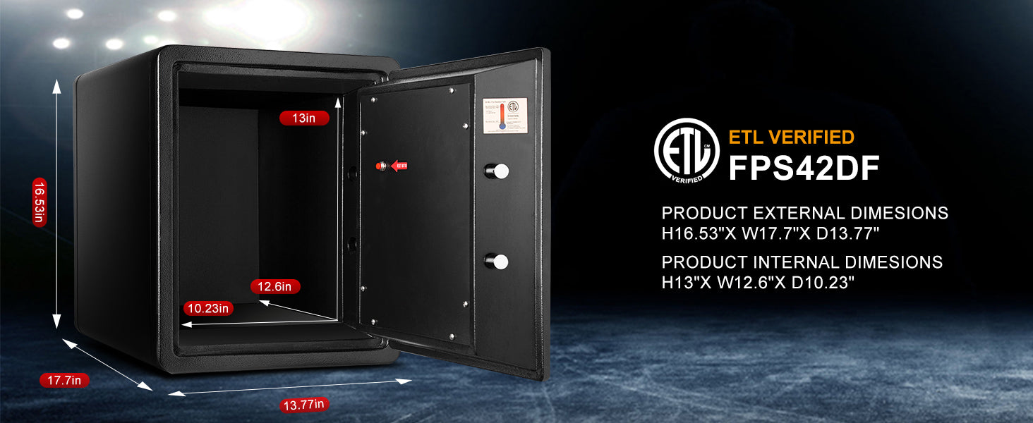 42OE fireproof safe safe size