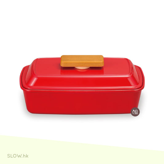 SHOWA Piatto 鑄鐵鍋造型 單層飯盒 紅色