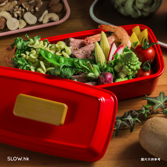 SHOWA Piatto 鑄鐵鍋造型 單層飯盒 紅色