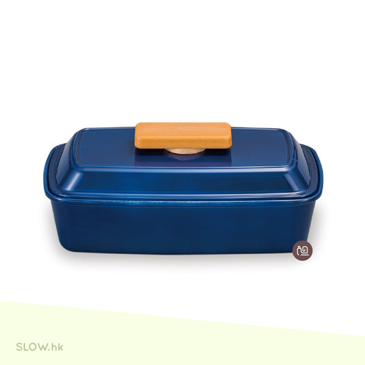 SHOWA Piatto 鑄鐵鍋造型 單層飯盒 藍色