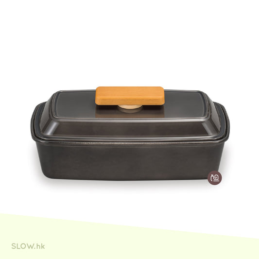 SHOWA Piatto 鑄鐵鍋造型 單層飯盒 灰色
