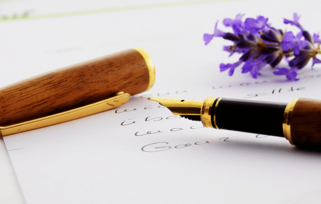 Fountain pen for letter writing