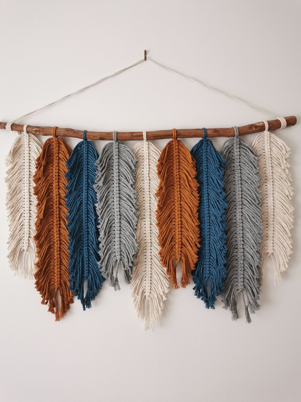 Large Macrame Feathers with 10 feathers