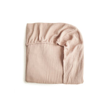 Load image into Gallery viewer, Mushie Extra Soft Muslin Crib Sheet - Blush
