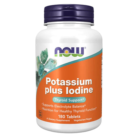 NOW Foods Potassium plus Iodine 180 Tablets