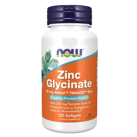 NOW Foods Zinc Glycinate 120 Softgels