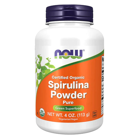 NOW Foods Espirulina en polvo orgánico 4 oz