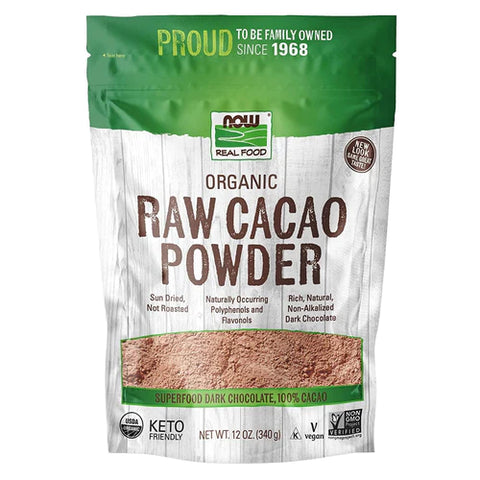 NOW Foods Cacao polvo crudo y orgánico 12 oz