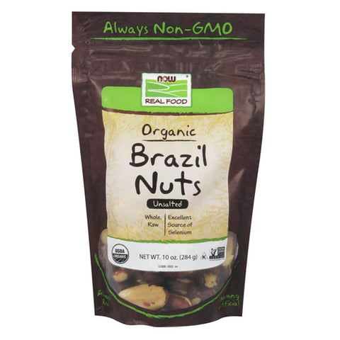 NOW Foods Brasil Nuts Organic Raw e sem sal 10 oz