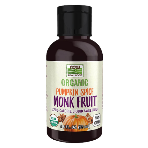 NOW Foods Monk Fruit orgânico gotas de especiarias de abóbora