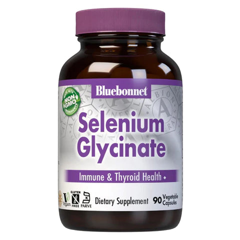 Bluebonnet Selenium Glycinate 200 mcg 90 Veg Capsules