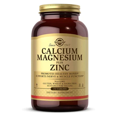 Solgar Magnésio de cálcio mais comprimidos de zinco 250