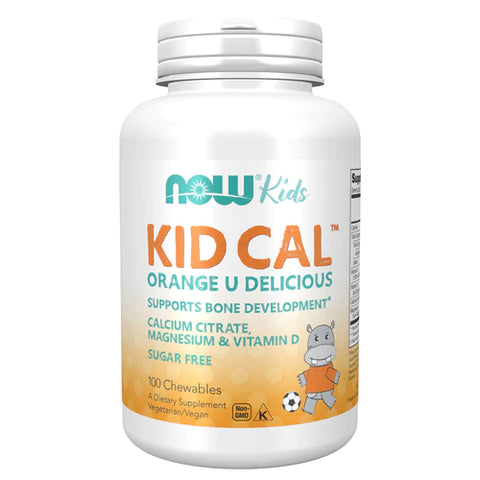 NOW Foods Kid cal 100 masticables, magnesio de calcio con vitamina D3