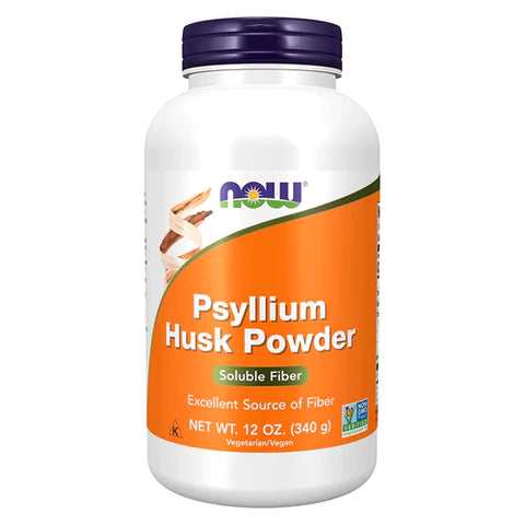 NOW Foods Psyllium casca em pó vegetariana 12 oz