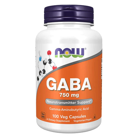 NOW Foods GABA 750 mg 100 cápsulas de verduras