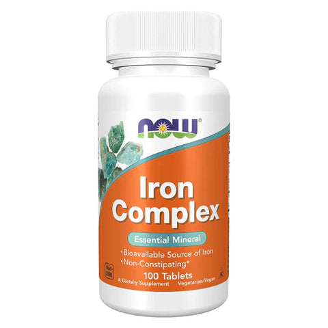 NOW Foods Iron Complex Vegetarian 100 Tablets