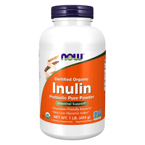 NOW Foods Inulin Prebiotic Pure Powder Organic 1 lb