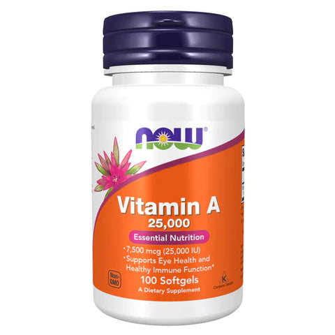 NOW Foods Vitamin A 25,000 100 Softgels