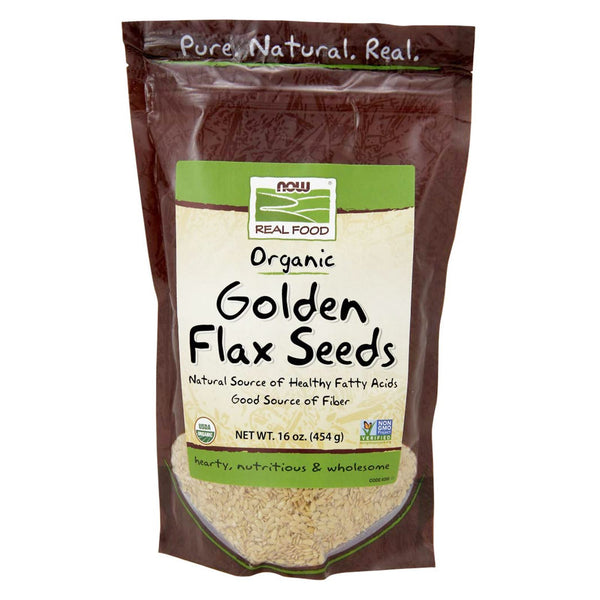 nowat-golden-flax-seeds认证的有机16-oz
