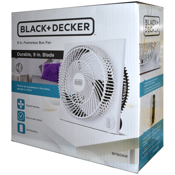 Black+decker 9 Frameless Tabletop Box Fan