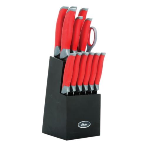 Gibson Home Wildcraft 15 Piece Black Cutlery Set with Cutting Board -  Includes Santoku, Carving, Bread, Utility, Paring Knives, Steak Knives,  Scissors in the Cutlery department at