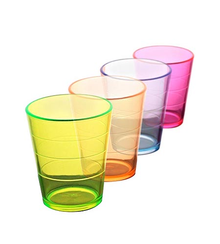 BarConic 2oz Thick Assorted Plastic Shot Cups - CASE OF 48 / 12 Packs