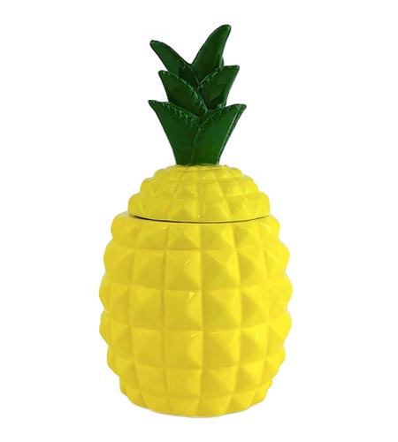 BarConic Drinkware - Ceramic Pineapple with Lid - 20 oz - CASE OF 24