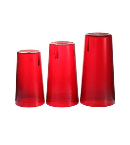 BarConic Red Stackable Pebbled Tumblers - CASE OF 6 / 12 PACKS