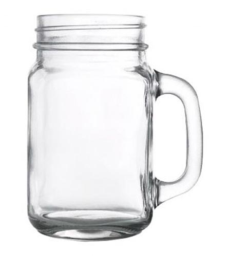 BarConic Mason Jar with Handle - 16 oz - CASE OF 12